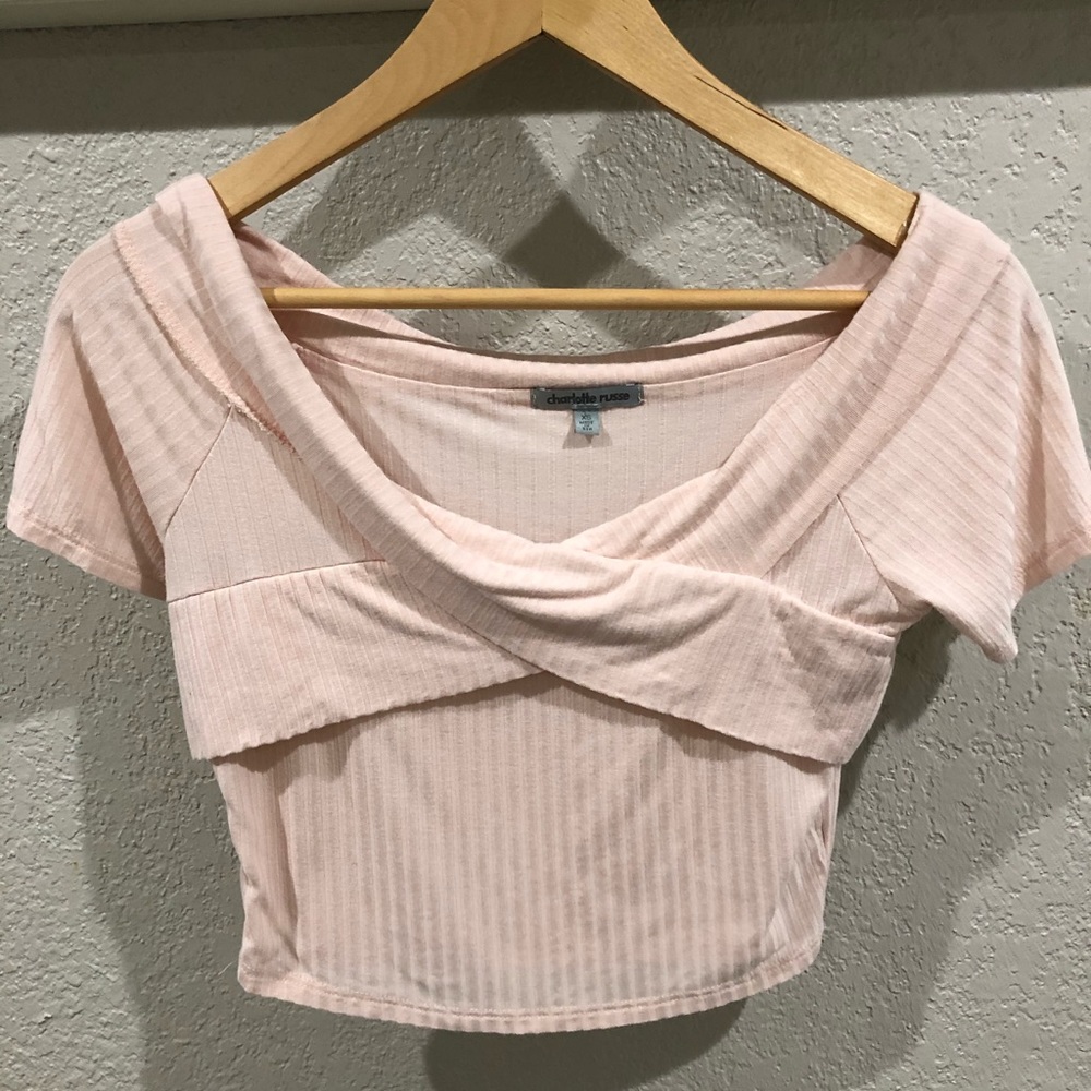 Light pink Charlotte Russe crop top